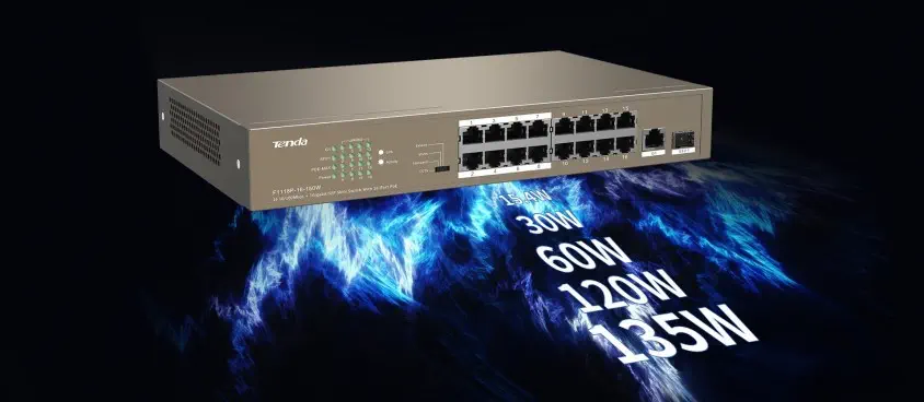 Tenda TEF1118P-16-150W 16 Port 10/100 PoE Switch