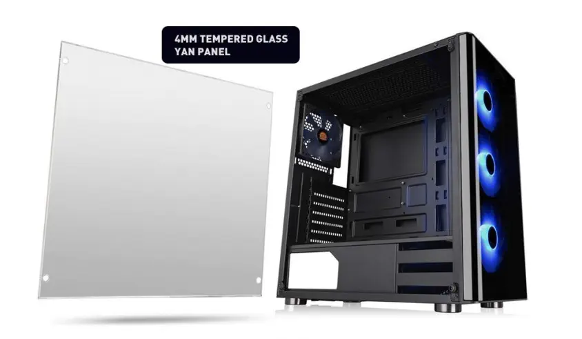 Thermaltake V200 TG 600W 80+ RGB Fanli Mid-Tower Kasa CA-3K8-60M1WE-02