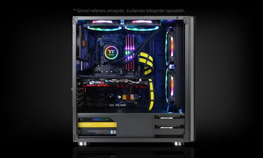 Thermaltake V200 TG 600W 80+ RGB Fanli Mid-Tower Kasa CA-3K8-60M1WE-02