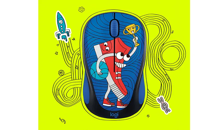 Logitech M238 910-005050 Doodle Sneaker Head Wireless Mouse
