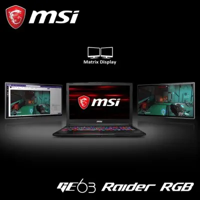 MSI GE63 Raider RGB 8SF-258XTR Gaming Notebook