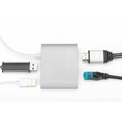 Digitus DA-7084 USB3.0 Ethernet HDMI Type C Adaptör