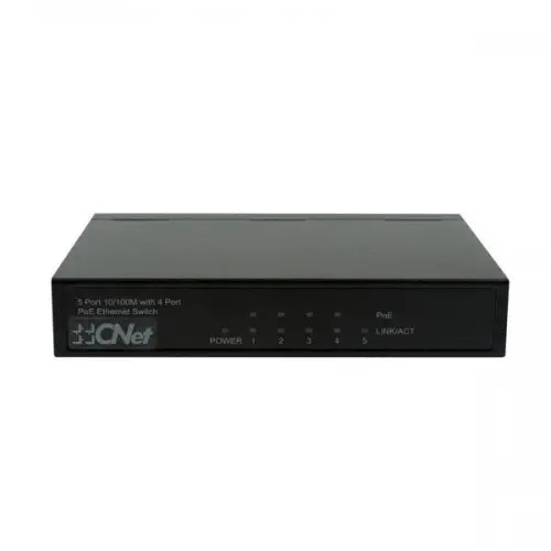 Cnet CSH-500P 5 Port PoE+SFP 4 Port 10/100 Switch