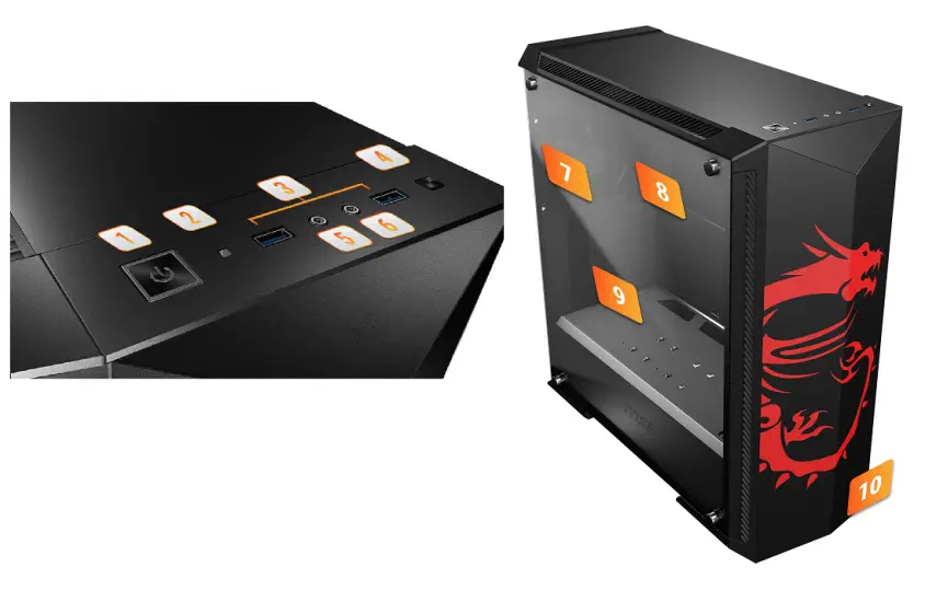 Msi Mpg Gungnir 100D Temperli Cam ATX Gaming Bilgisayar Kasası