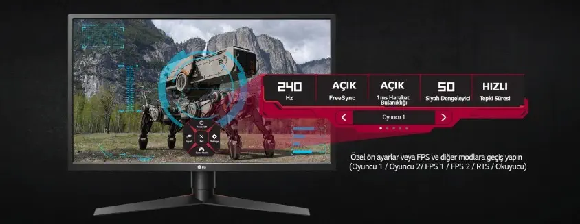 LG 27GK750F-B Gaming Monitör