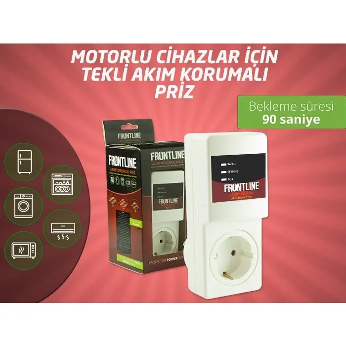 Frontline Fridge Guard Tekli Akım Korumalı Priz