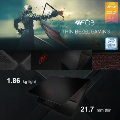 MSI GF63 8RD-619XTR Gaming Notebook