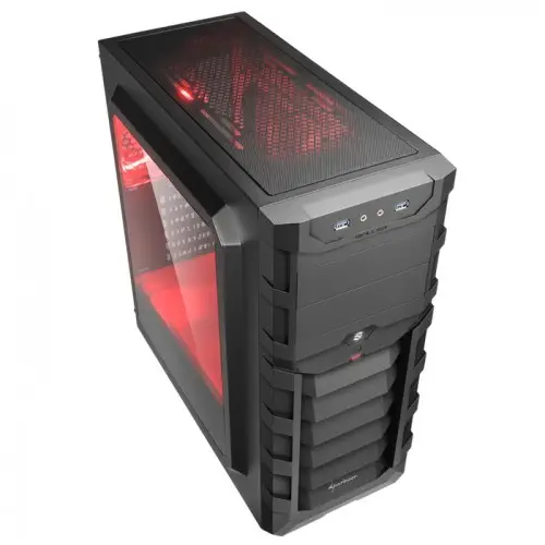 Sharkoon Skiller SGC1 Window Kırmızı Gaming Kasa