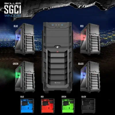 Sharkoon Skiller SGC1 Window Siyah Gaming Kasa