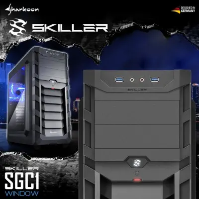 Sharkoon Skiller SGC1 Window Siyah Gaming Kasa