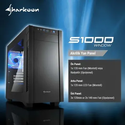 Sharkoon S1000 Window Kasa