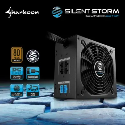 Sharkoon SilentStorm Icewind Black 550W Power Supply