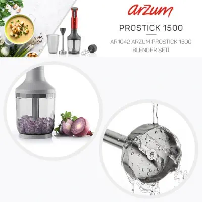 Arzum AR1042 Prostick 1500 Blender Seti - Nar