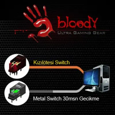 Bloody R80A Siyah Kablosuz Gaming Mouse