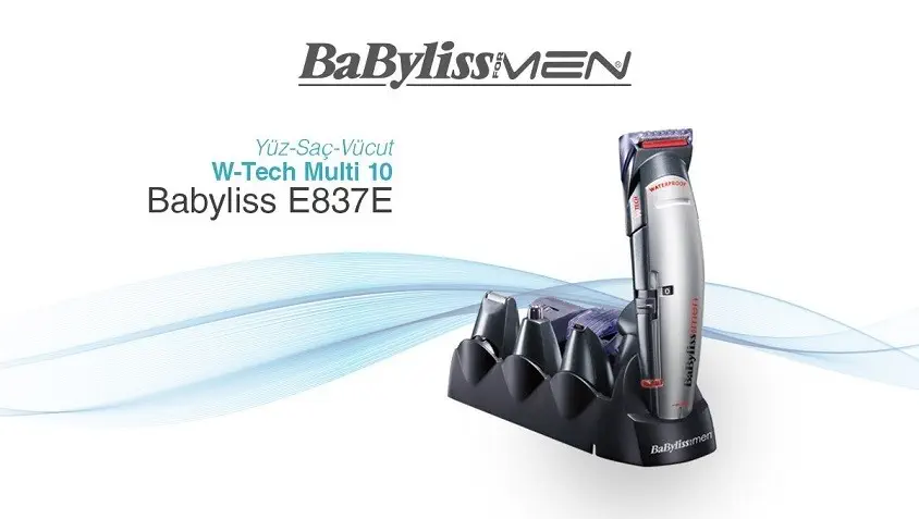 Babyliss For Men E837E 10`u 1 Arada Islak-Kuru Şarjlı Erkek Tıraş Seti