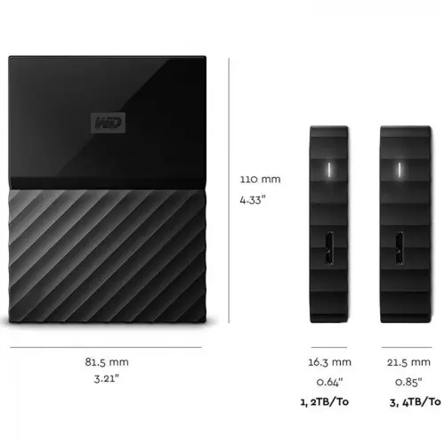 WD My Passport WDBYNN0010BBL-WESN 1TB Taşınabilir Harddisk