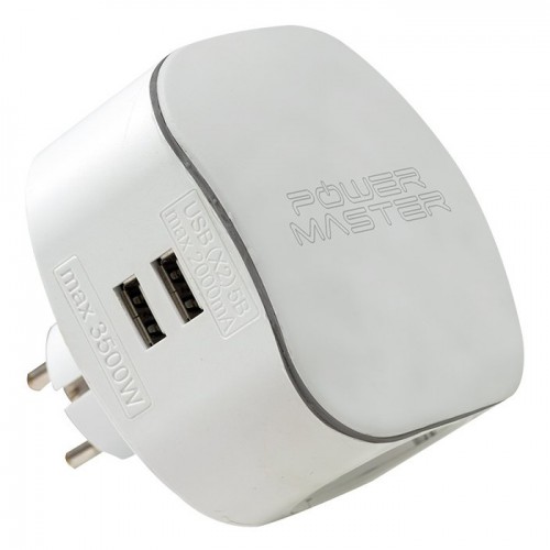 Powermaster PM-17593 Çift Usb`li Üçlü Kablosuz Akım Korumalı Priz
