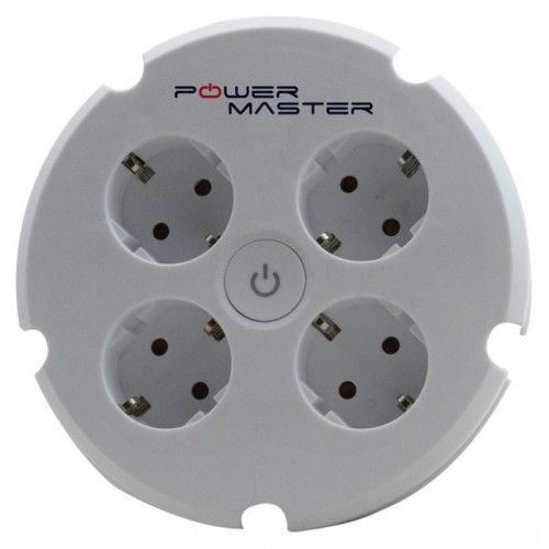 Powermaster 4’lü Yuvarlak Tip 1,5Metre Kablolu Akım Korumalı Priz