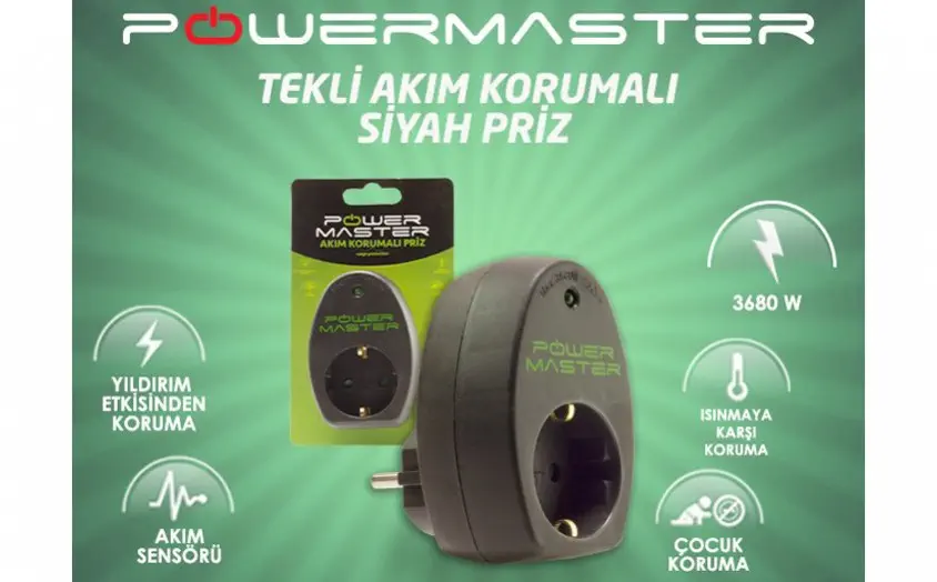 Powermaster 16817 Tekli Kablosuz Akım Korumalı Priz