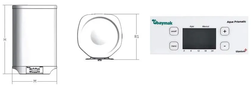 Baymak LCD 65 Aqua LCD Prizmatik 65 Litre Termosifon