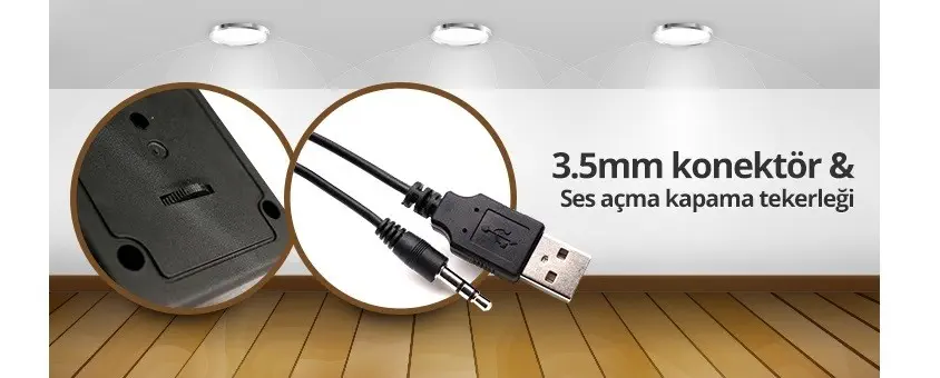 Hiper MS-10M 1+1 Mini USB Hoparlör