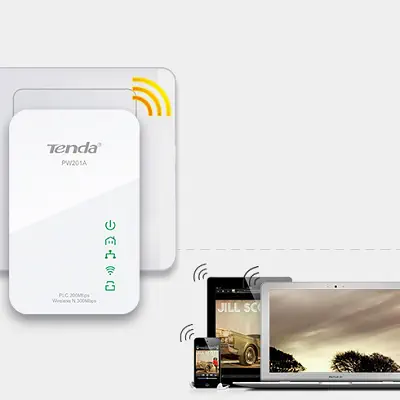 Tenda PW201A+P200 Homeplug Wireless Kit