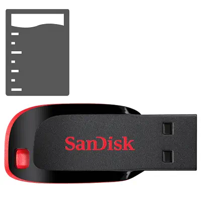 Sandisk Cruzer Blade SDCZ50-064G-B35 USB Flash Bellek