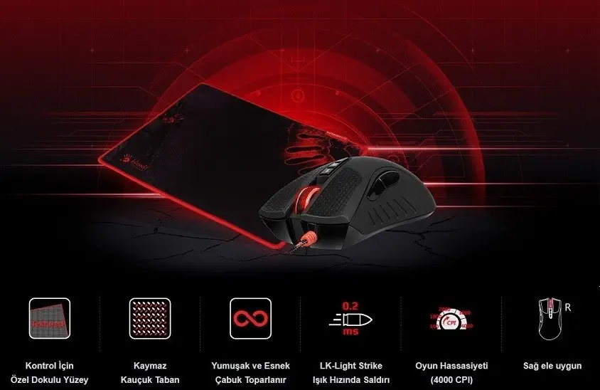 Bloody A9081 Gaming Mouse MousePad Set