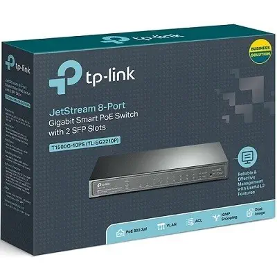 Tp-Link T1500G-10PS 8 Port Gigabit PoE Smart Switch