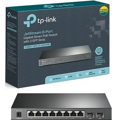 Tp-Link T1500G-10PS 8 Port Gigabit PoE Smart Switch