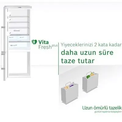 Bosch KGN86DW30N Beyaz Kombi Tipi Buzdolabı