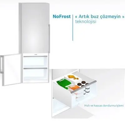 Bosch KGN86DW30N Beyaz Kombi Tipi Buzdolabı