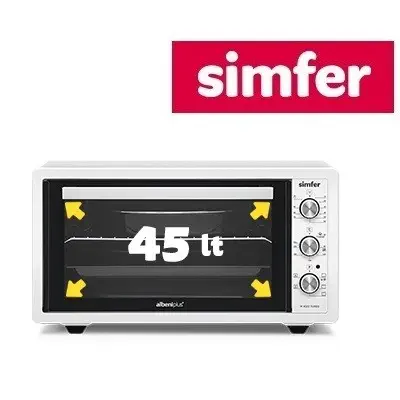  Simfer M4502 Turbo 45 Lt. Beyaz Midi Fırın