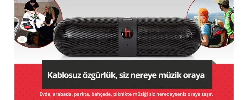 Hiper BT-90S Kapsül Siyah Bluetooth Hoparlör