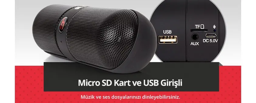 Hiper BT-90S Kapsül Siyah Bluetooth Hoparlör