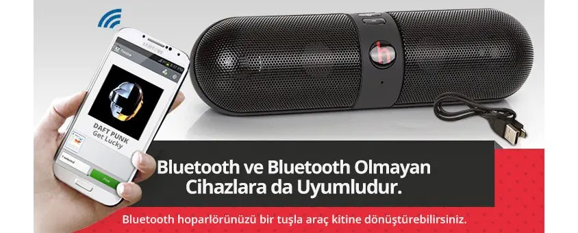 Hiper BT-90S Kapsül Siyah Bluetooth Hoparlör