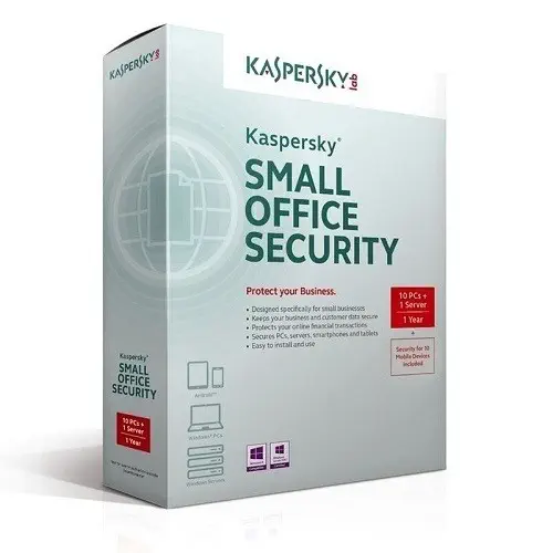 Kaspersky Small Office Security 1 Server + 10 Kullanıcı + 10 Mobil Cihaz 1 Yıl Güvenlik Yazılımı