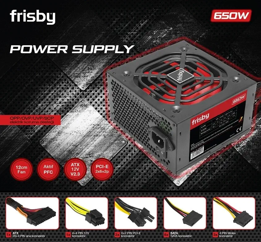 Frisby FR-PS650F 12cm Power Supply