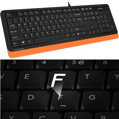 A4 Tech FK10 TR Q USB Turuncu Multimedya Kablolu Klavye