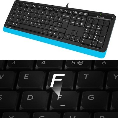 A4 Tech FK10 TR Q USB Mavi Multimedya Kablolu Klavye