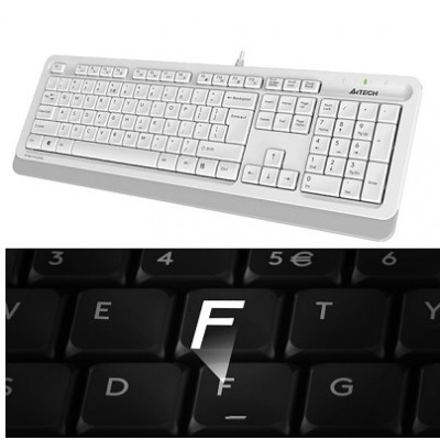A4 Tech FK10 TR Q USB Beyaz Multimedya Kablolu Klavye