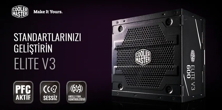 Cooler Master RC-MCB-B501L-KNNB60-S00  600W MidiTower Pencereli Kasa