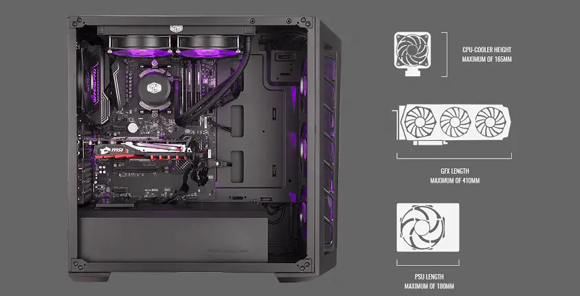 Cooler Master RC-MCB-B511D-KGNB70-RGB Mid-Tower Gaming Kasa