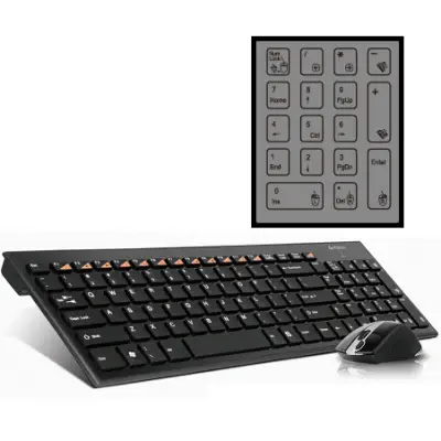 A4 Tech 9500F Kablosuz Klavye Mouse Set