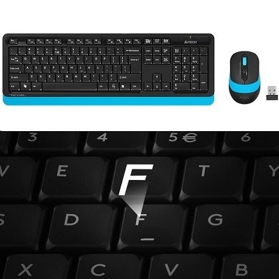 A4 Tech FG1010 Mavi Kablosuz Klavye Mouse Set