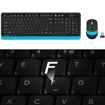 A4 Tech FG1010 Mavi Kablosuz Klavye Mouse Set