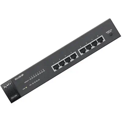 Zyxel ES1100-8P 8 Port 10/100Mbps Yönetilemez Switch