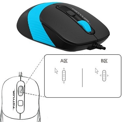 A4 Tech FM10 Kablolu Mavi Mouse