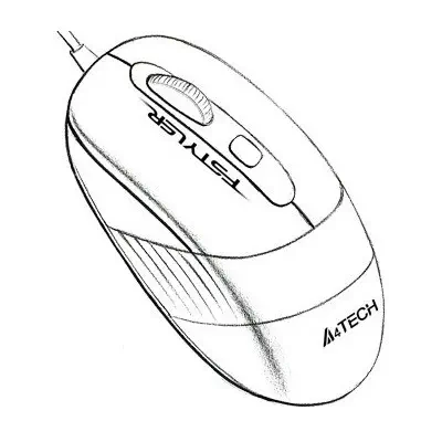 A4 Tech FM10 Kablolu Beyaz Mouse