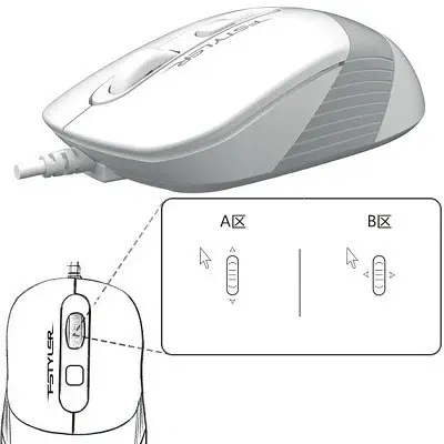 A4 Tech FM10 Kablolu Beyaz Mouse